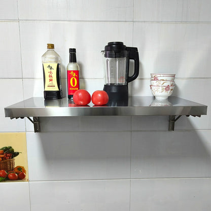 Foldable Stainless Steel Wall Mountable Shelf Kitchen Simple Dining Table Bulkhead Bracket Punch Foldable Shelf Wall Hanging