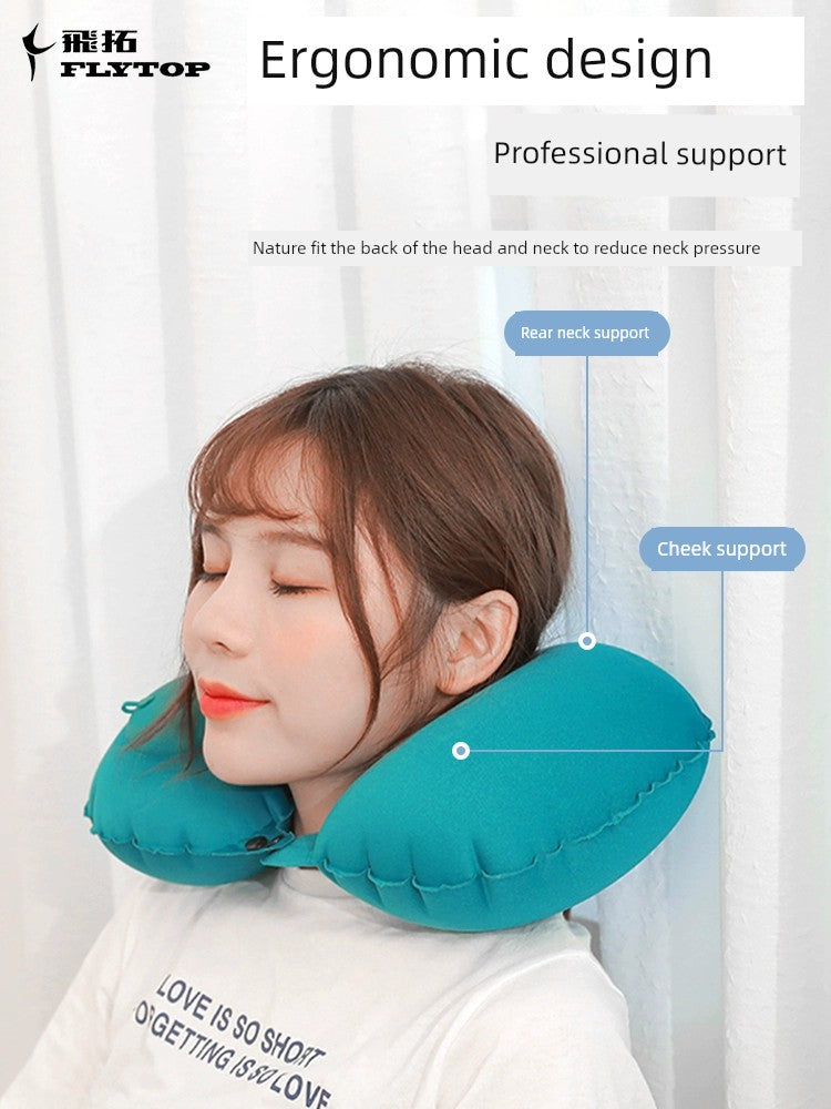 Inflatable U Pillow Travel Portable Neck Pillow by Car Aircraft Press Type U-Shaped Pillow Neck Protection Travel Fantastic Cover Support Neck Pillow